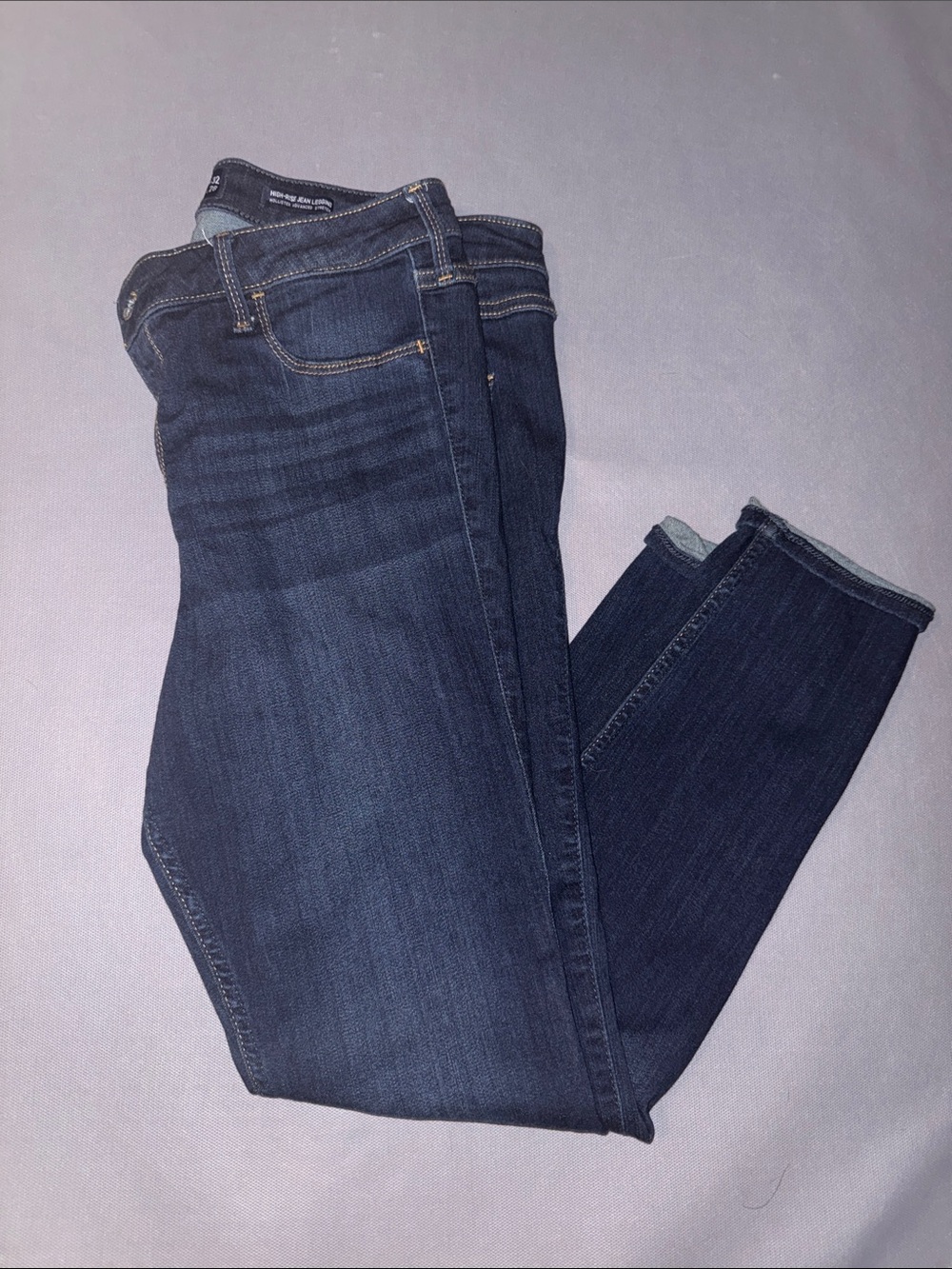 Hollister Women's Dark Indigo Skinny Jeans